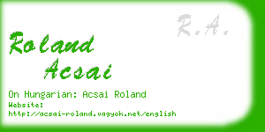 roland acsai business card